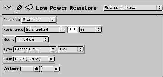 Resistor class card